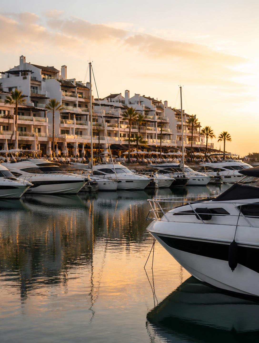 Marina de Vilamoura ao pôr do sol