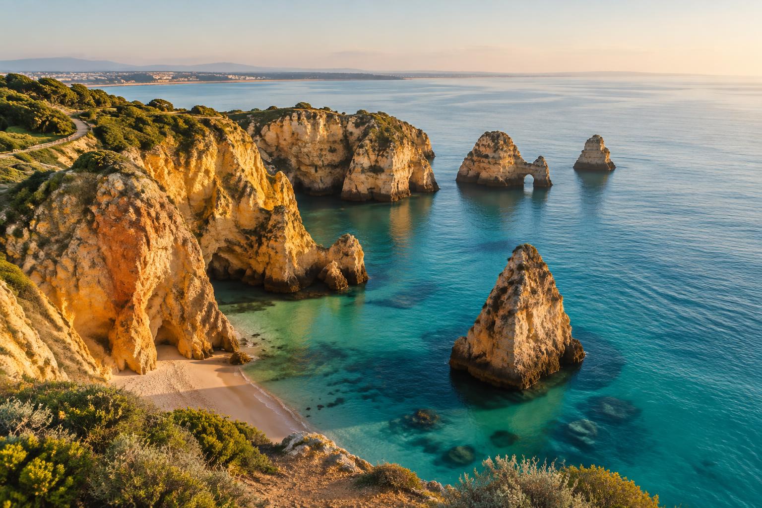 Falésias douradas da Ponta da Piedade, em Lagos